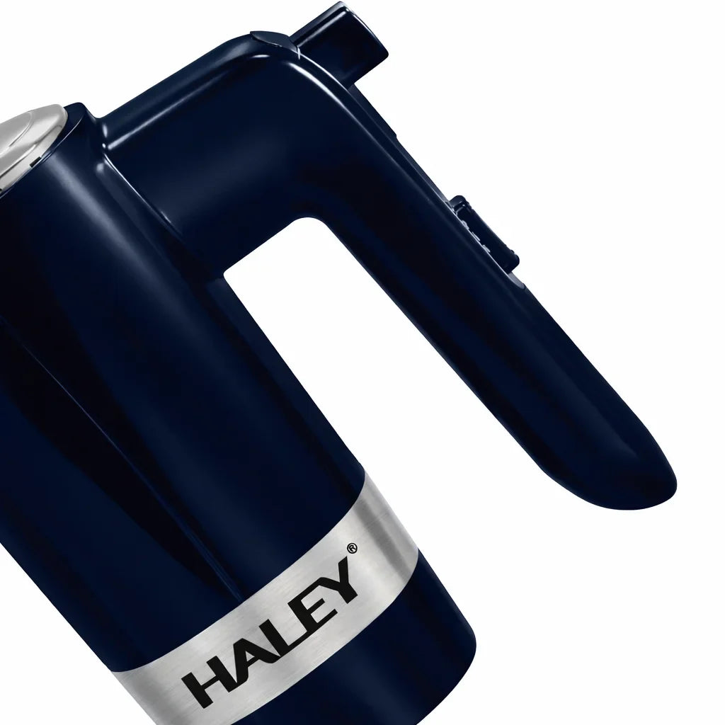 Mixer de mână HALEY HY-1677, 500 W, 5 trepte de viteză, palete și cârlige inox, albastru închis