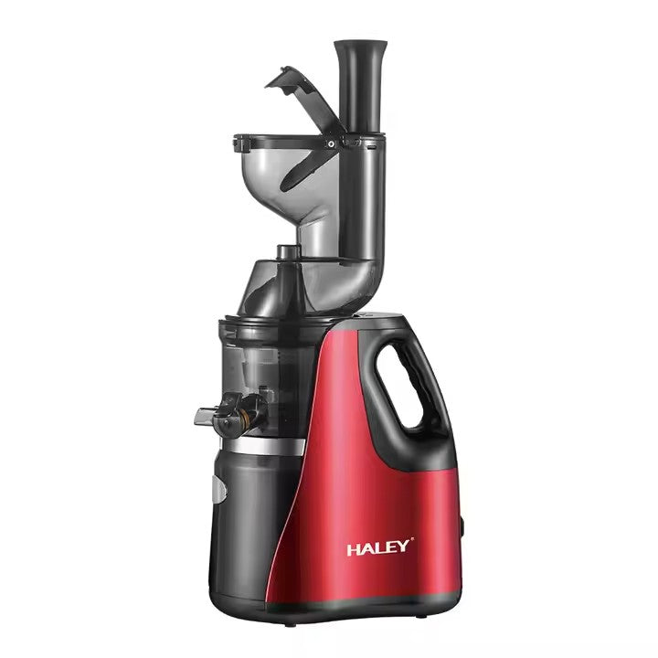 Storcător de citrice HALEY HY-600, 150 W, stoarcere lentă, carcasă inox, roșu/negru