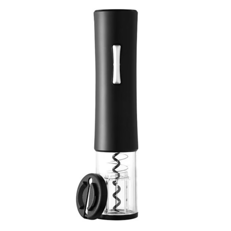 Tirbușon electric AT Performance, 6 V, tăietor de folie inclus, ABS și aluminiu, 23 x 4,5 cm, negru cu roșu