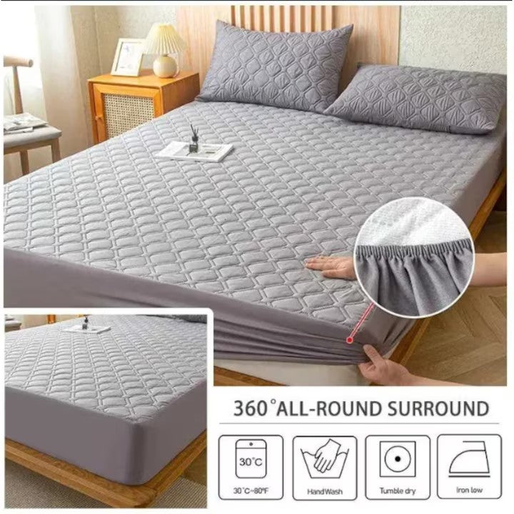 Husă de saltea impermeabilă AT Performance, 180x200 cm, poliester matlasat, fixare cu elastic