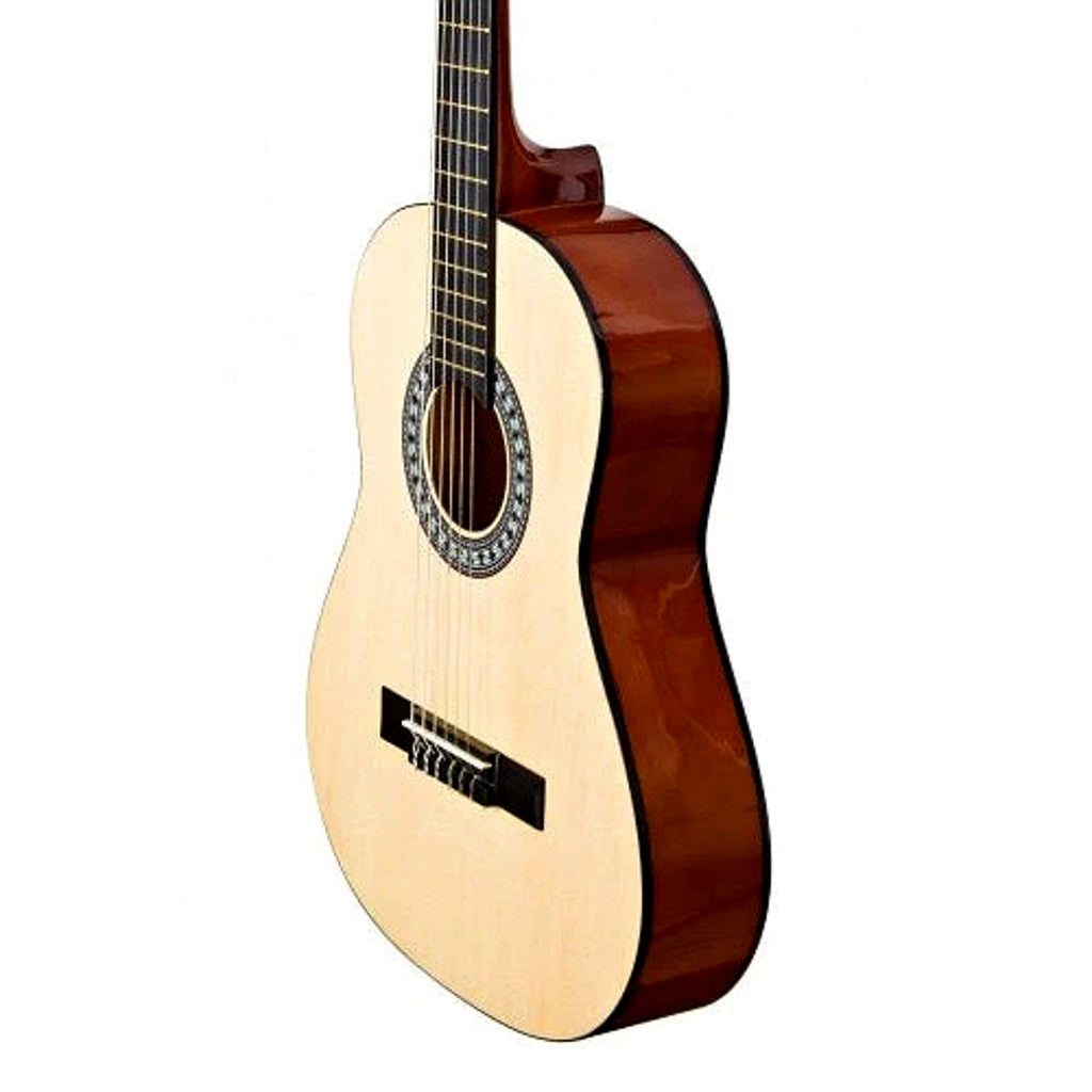Chitară clasică AT Performance 4/4, 38 inch, lemn de tei, corzi din nailon, 20 taste, natur