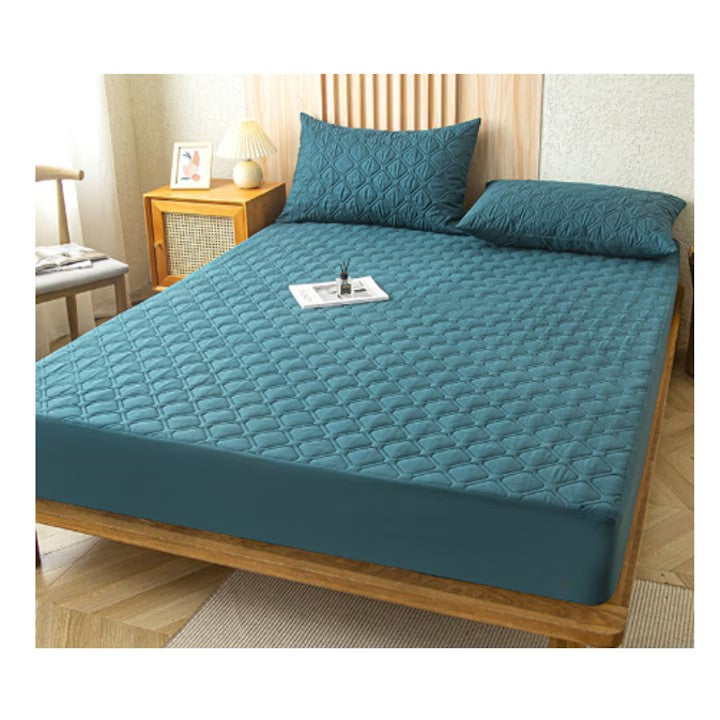 Husa de saltea din bumbac, impermeabila, At Performance, albastru, 160x200cm