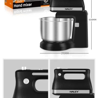 Mixer de mână HALEY HY-1660, 500 W, 5 trepte, funcție turbo, teluri și cârlige