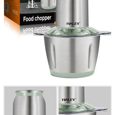 Tocător electric de alimente HALEY HY-1238, 1000 W, bol 3 L, 4 lame inox, bază antialunecare