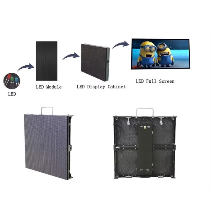 Panou ecran LED scenă AT Performance P3.9, 500x500 mm, SMD 1515, 4500 cd/m², IP65, aluminiu