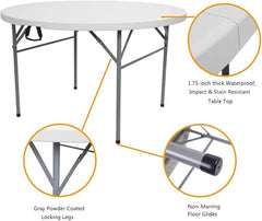 Masă Rotundă Pliabilă 155 cm AT PERFORMANCE® – Ideală pentru Nunți, Botezuri, Petreceri, Camping, Grătar și Evenimente