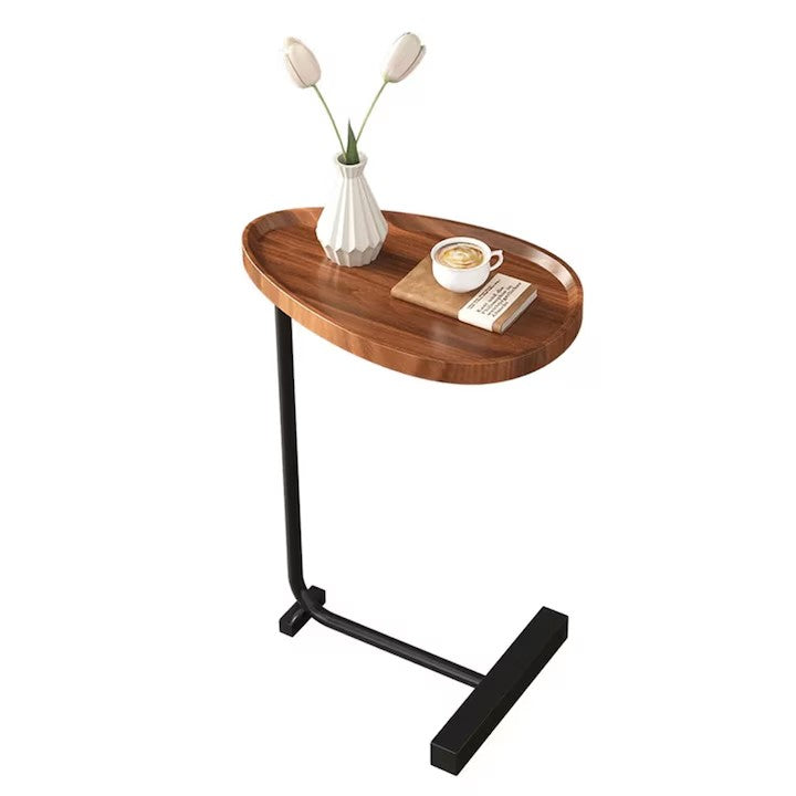 Masuta cafea ovala, AT PERFORMANCE®, awwaline, lemn, maro, 45 x 30 x 60cm.