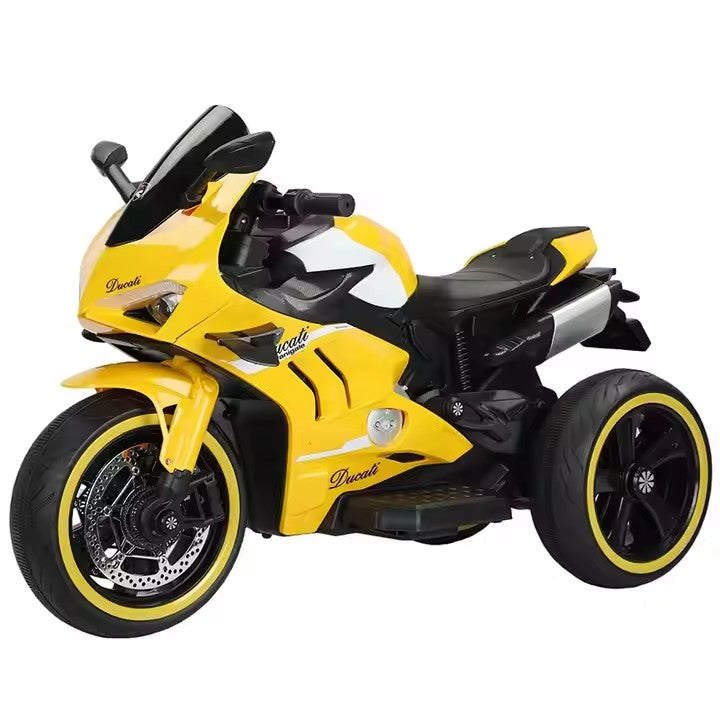 Motocicletă electrică pentru copii AT Performance, 12V, 3 roți, melodii și lumini, 2-7 ani