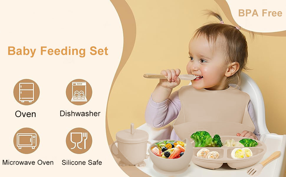 Pachet Bebe 2 în 1: Balansoar cu Vibrații Mastela + Set Diversificare 10 Piese Silicon | Relaxare și Hrănire Sigură