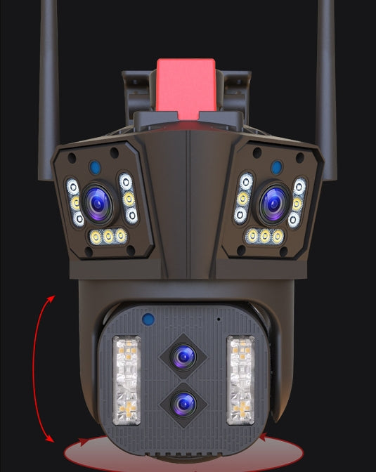 Cameră de supraveghere WiFi AT Performance, dual lens, PTZ 355°, Full HD, audio bidirecțional, alarmă