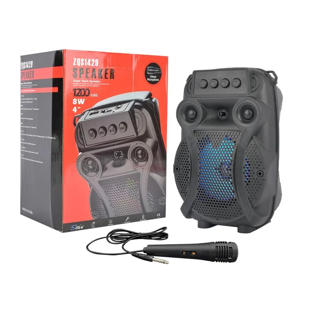 Boxă portabilă AT Performance ZQS-1429, difuzor 4 inch, 8 W, baterie 1200 mAh, LED, microfon