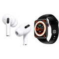 Pachet smartwatch cu apeluri AT Performance, 7 curele, husă silicon, încărcător wireless, căști bluetooth