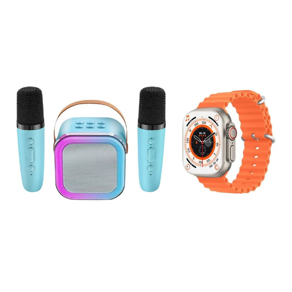 Pachet smartwatch AT Performance, ecran AMOLED 2.0 inch 49 mm, baterie 380 mAh, boxă karaoke 5 W, 2 microfoane