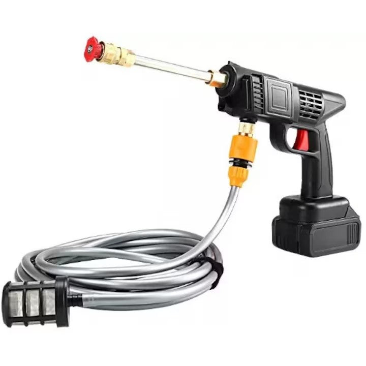 Pachet Auto 2 în 1: Spălător cu Presiune Portabil 36V + Parasolar Tip Umbrelă UV 140x75 cm | Întreținere Completă pentru Mașina Ta