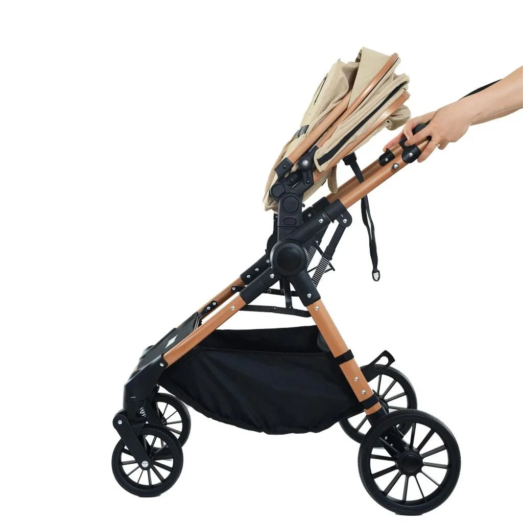 Cărucior 3 în 1 KIDOO – auto i-Size, landou, scaun sport și scoică auto. Suspensii, pliere rapidă, copertină extensibilă, centură 5 puncte. Ideal 0–36 luni. Sistem complet pentru părinți.