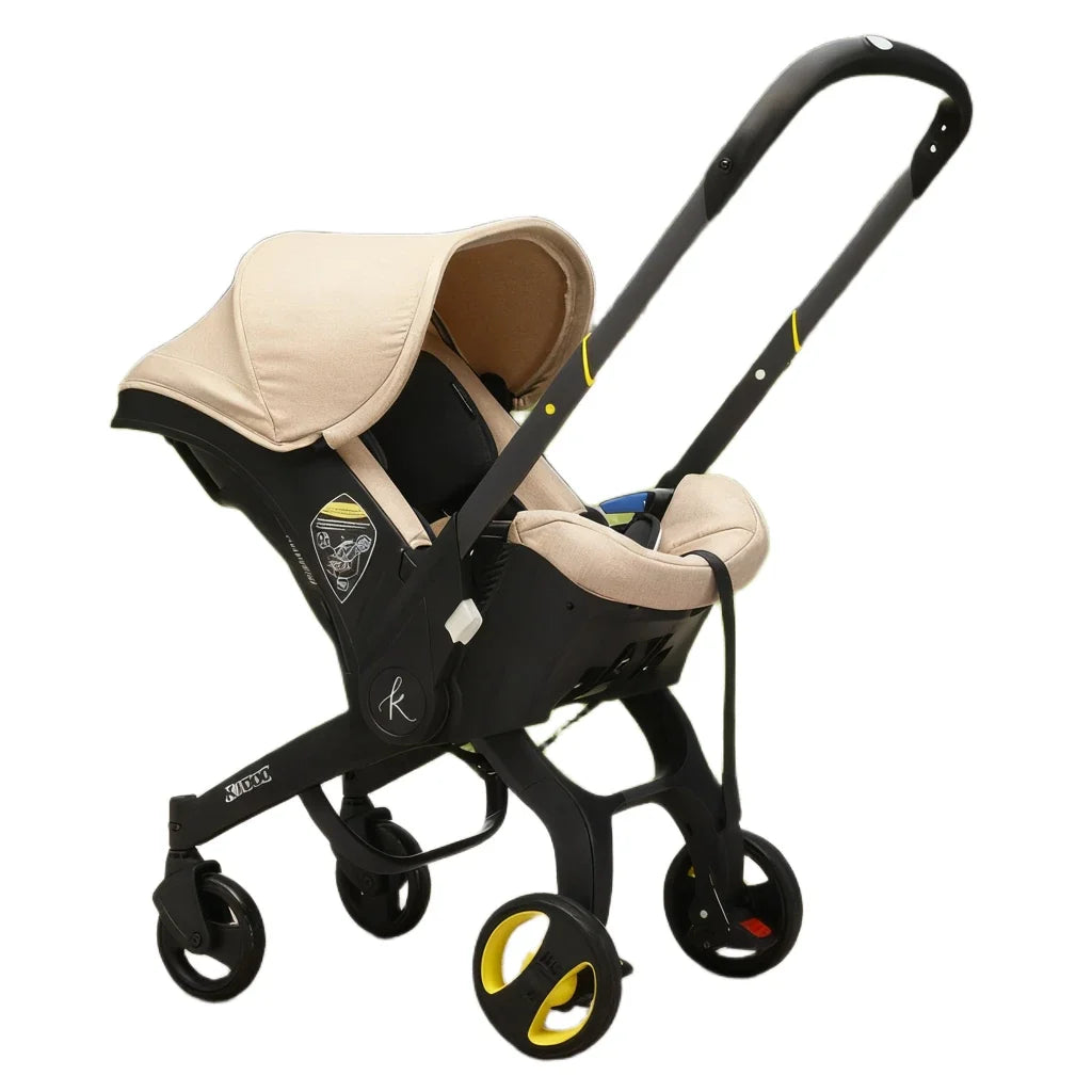 Cărucior 2 în 1 KIDOO, scaun auto grupa 0+, 0-13 kg, 0-18 luni, mâner reglabil, centură 5 puncte