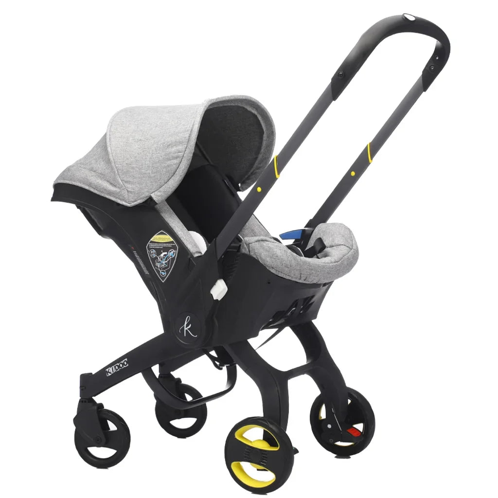Cărucior 2 în 1 KIDOO, scaun auto grupa 0+, 0-13 kg, 0-18 luni, mâner reglabil, centură 5 puncte
