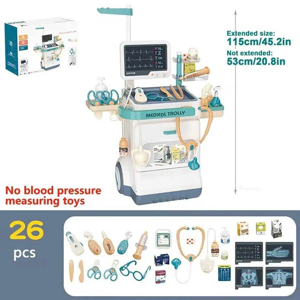 Set doctor cu troler pentru copii AT Performance, 26 piese, troler extensibil 115 cm, plastic non-toxic, 3 ani+