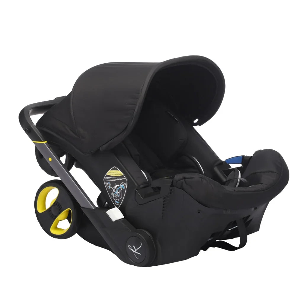 Cărucior 2 în 1 KIDOO, scaun auto grupa 0+, 0-13 kg, 0-18 luni, mâner reglabil, centură 5 puncte