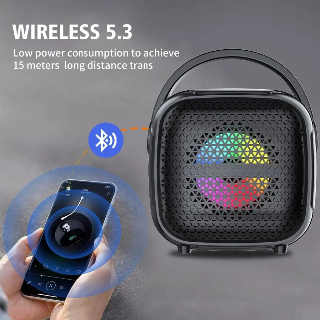 Boxă portabilă mini AT Performance ZQS-W3101, 8 W, difuzor 3 inch, baterie 1200 mAh, LED RGB