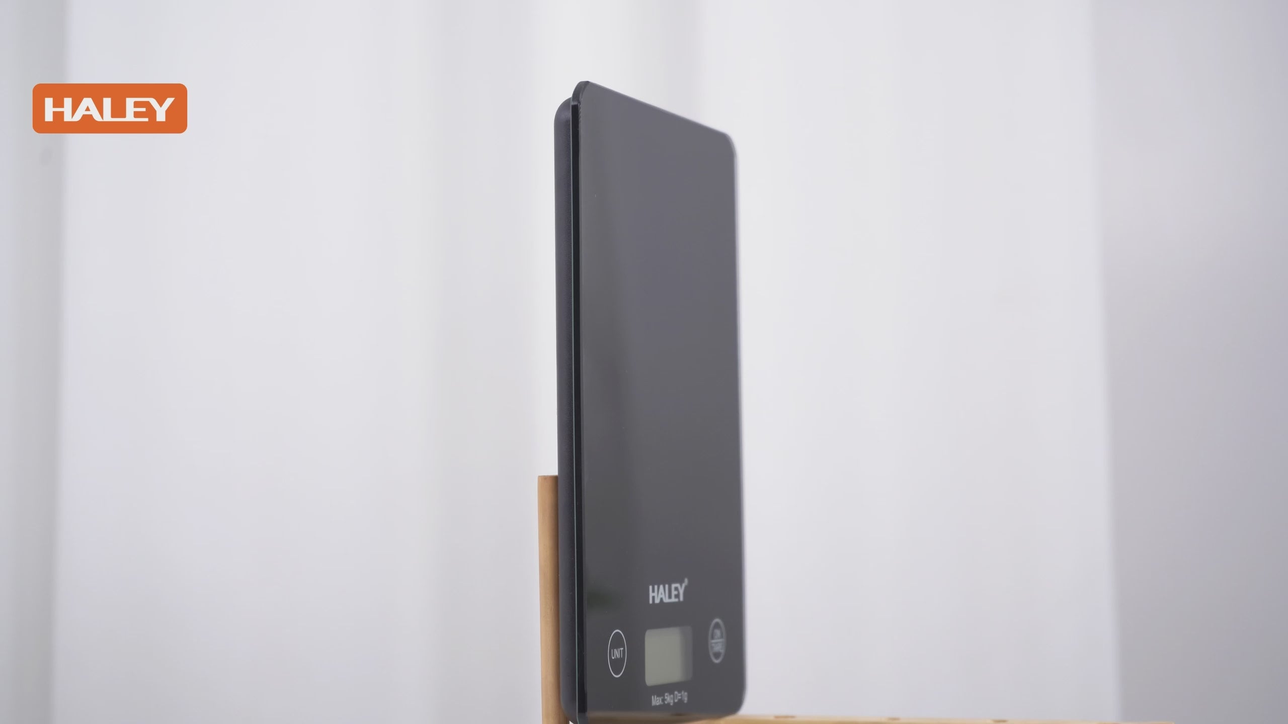 Cântar electronic de bucătărie HALEY HY-5018, 5 kg, precizie 0,1 g, sticlă securizată, negru