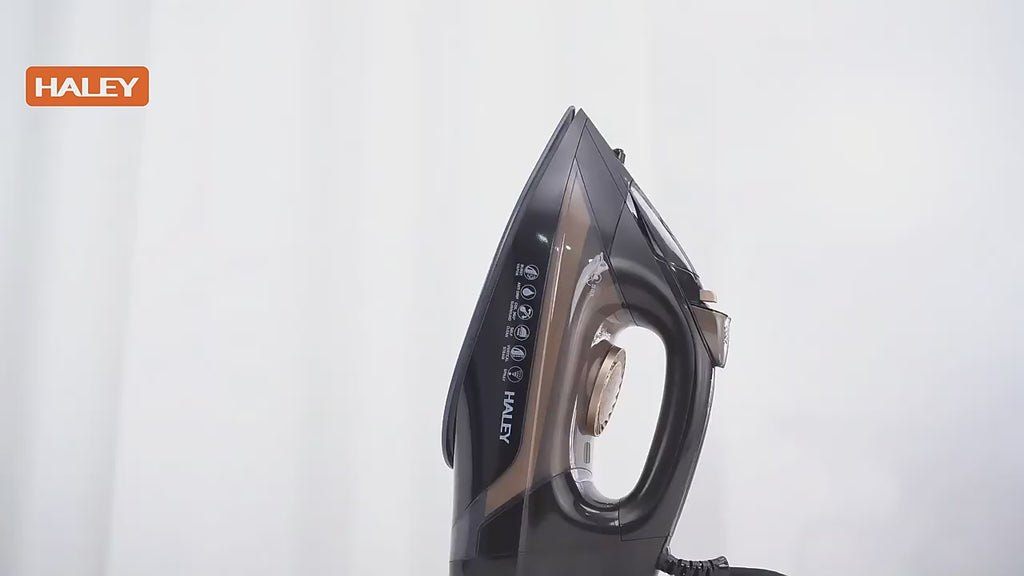 Fier de călcat electric compact HALEY HY-2045, 2200 W, talpă ceramică, cablu 1,6 m, 1,6 kg