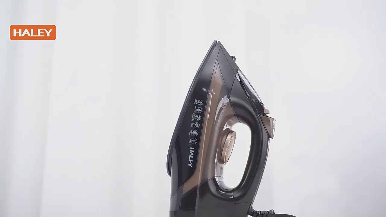 Fier de călcat electric compact HALEY HY-2045, 2200 W, talpă ceramică, cablu 1,6 m, 1,6 kg