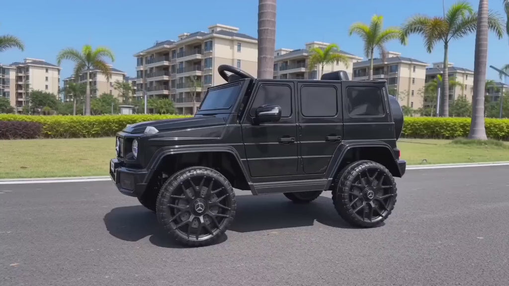 Mașinuță electrică pentru copii KIDOO, SUV 4x4, 12 V, telecomandă 2.4G, lumini LED, roșu