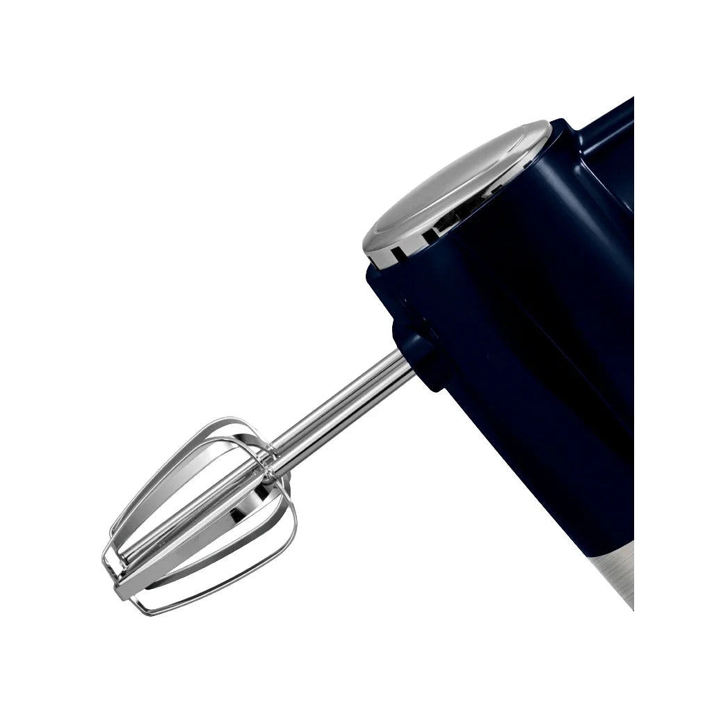 Mixer de mână HALEY HY-1677, 500 W, 5 trepte de viteză, palete și cârlige inox, albastru închis