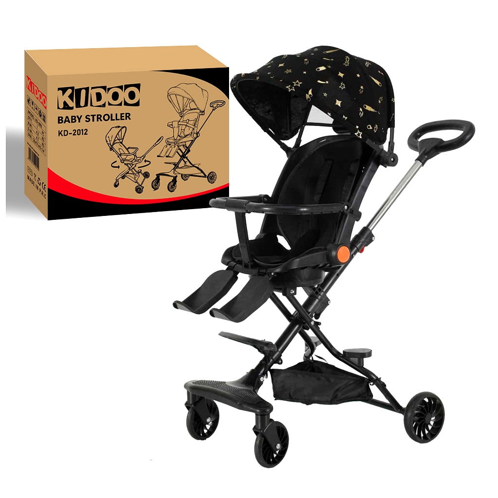Cărucior sport pliabil reversibil KIDOO KD-2012, 6-36 luni, pliere manuală rapidă, roți pivotante