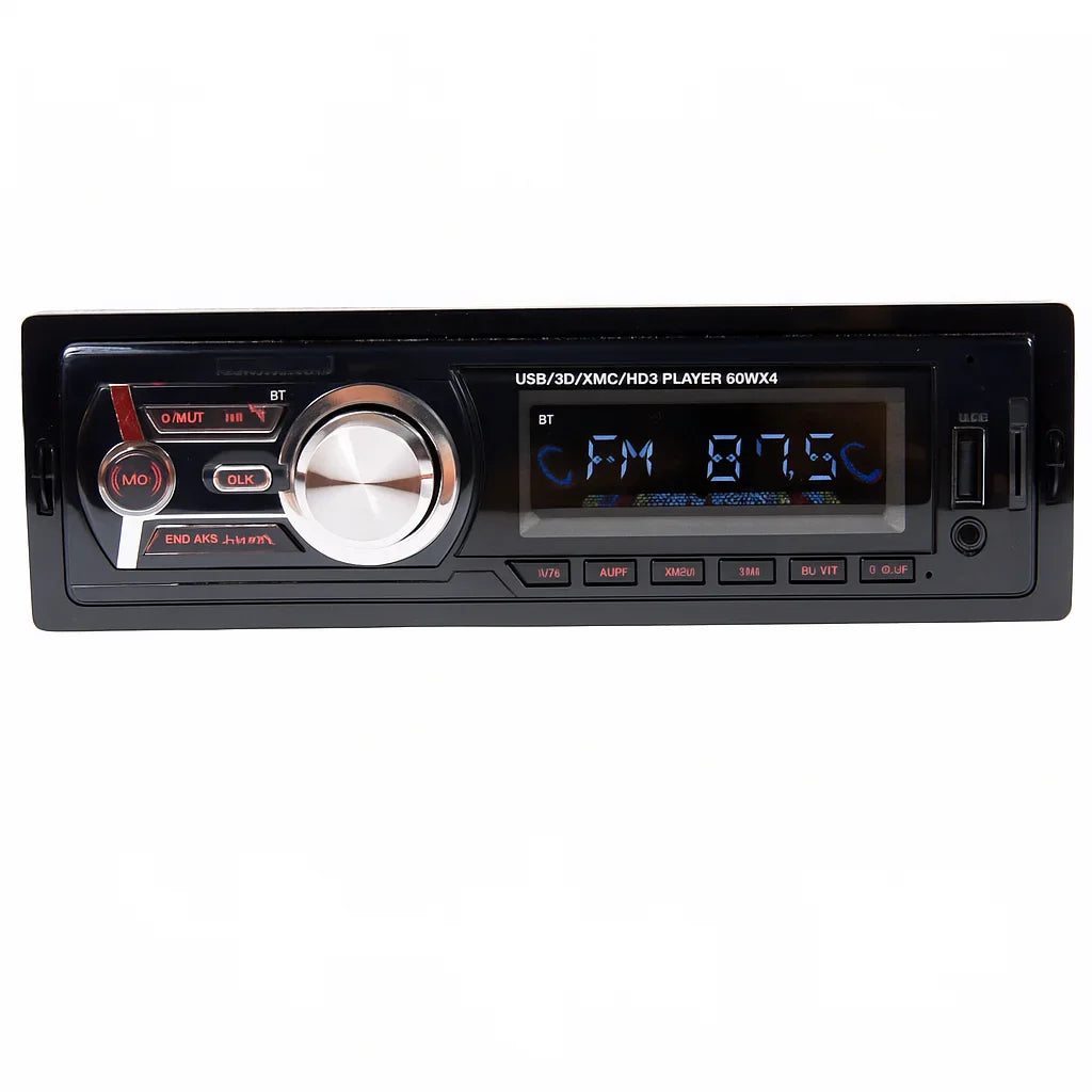 Radio Auto MP3 Player / Bluetooth / USB / SD Card / AUX / 4 x 50W / Afișaj LED / RCA / Telecomandă