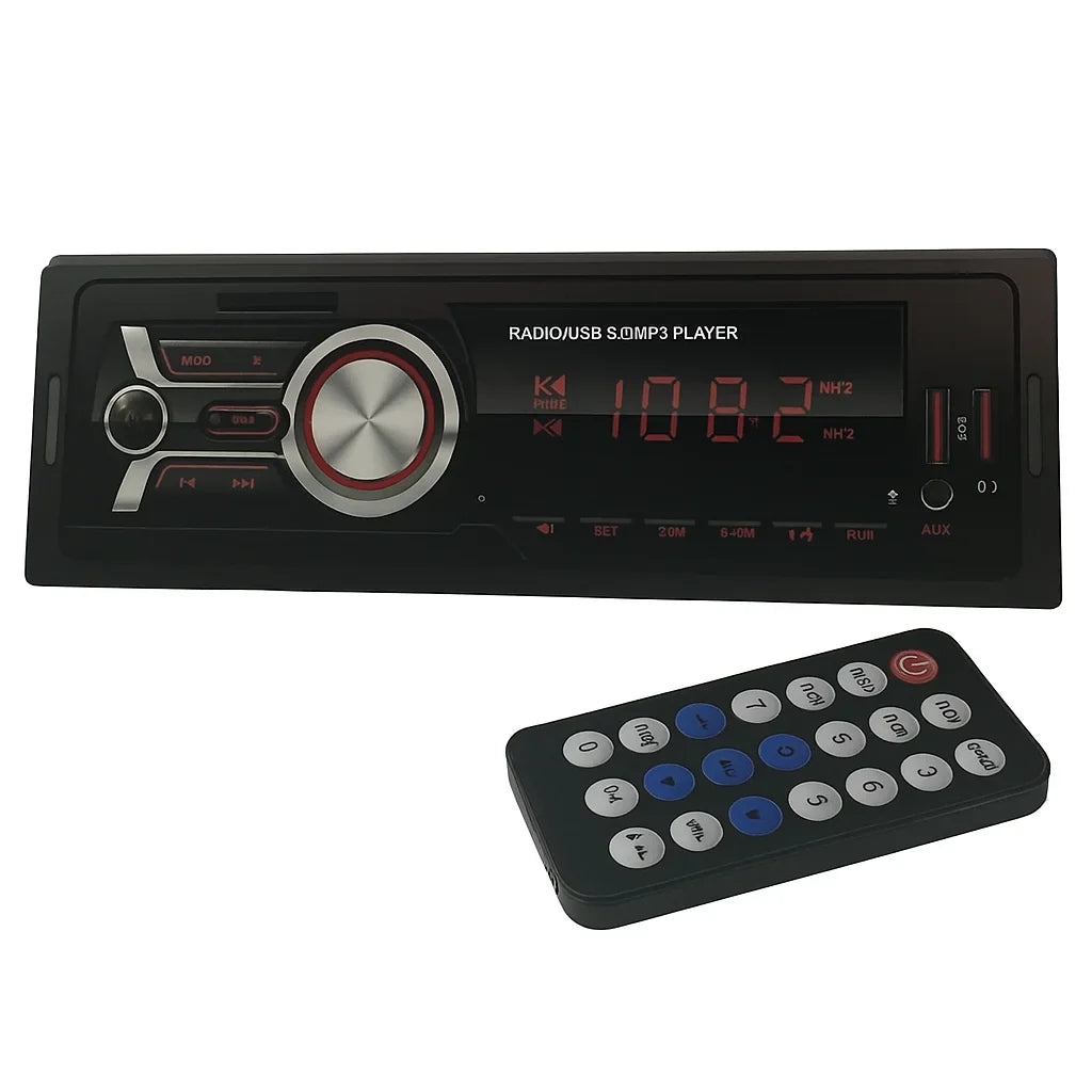 Radio Auto MP3 Player / Bluetooth / USB / SD Card / AUX / 4 x 50W / Afișaj LED / RCA / Telecomandă