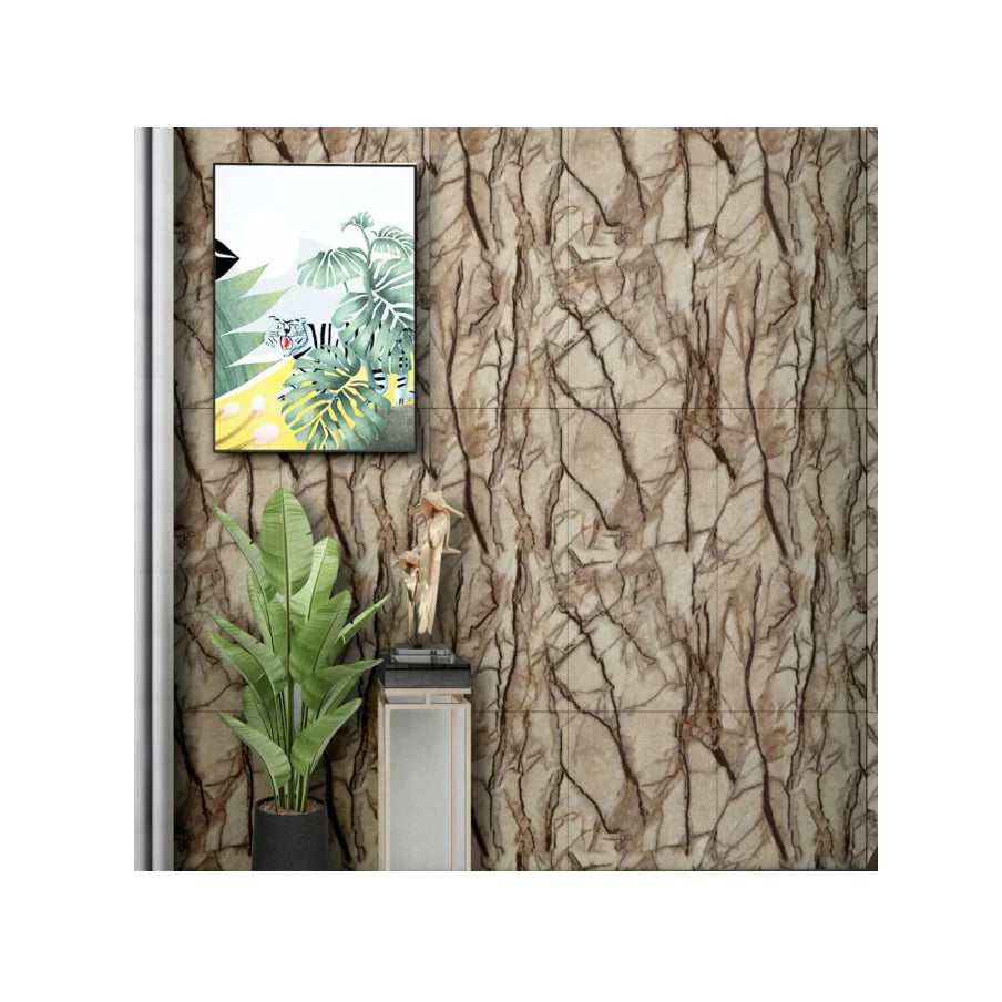 Set 10x Tapet Marmura, AT PERFORMANCE®, suprafata acoperire 1.8 mp, autoadeziv, waterproof, usor de montat, design modern, 30x60 cm, Bej marmorat