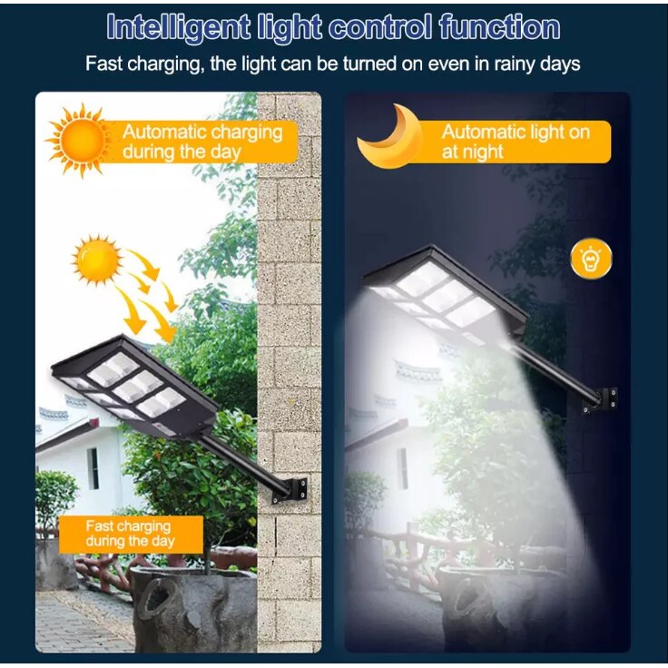 Lampă solară stradală LED AT Performance, 600 W, 4000 lm, 6500 K, senzor de mișcare, IP65