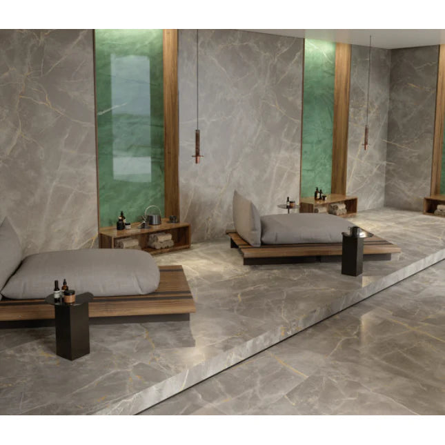 Set 10x Tapet Marmura, AT PERFORMANCE®, suprafata acoperire 1.8 mp, autoadeziv, waterproof, usor de montat, design modern, 30x60 cm, maro