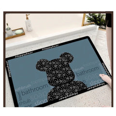 Covor de baie antiderapant, At Performance, Substrat absorbant si uscare rapida, Usor de curatat, Dimensiuni 40 x 60 cm, Calitate Premium, Albastru