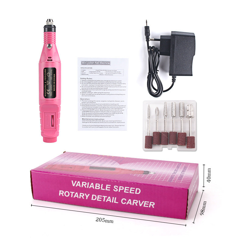 Freza Unghii Semiprofesionala At Performace, 9w, Ideala pentru Manechiura si Pedichiura 3.000-20.000 RPM, Roz