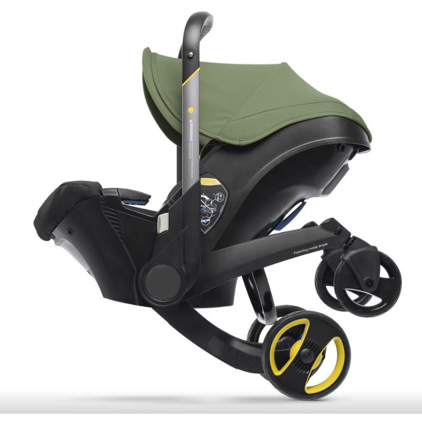 Cărucior 2 în 1 cu scaun auto AT Performance, 0-13 kg, 0-18 luni, centură în 3 puncte, compatibil ISOFIX, negru-kaki