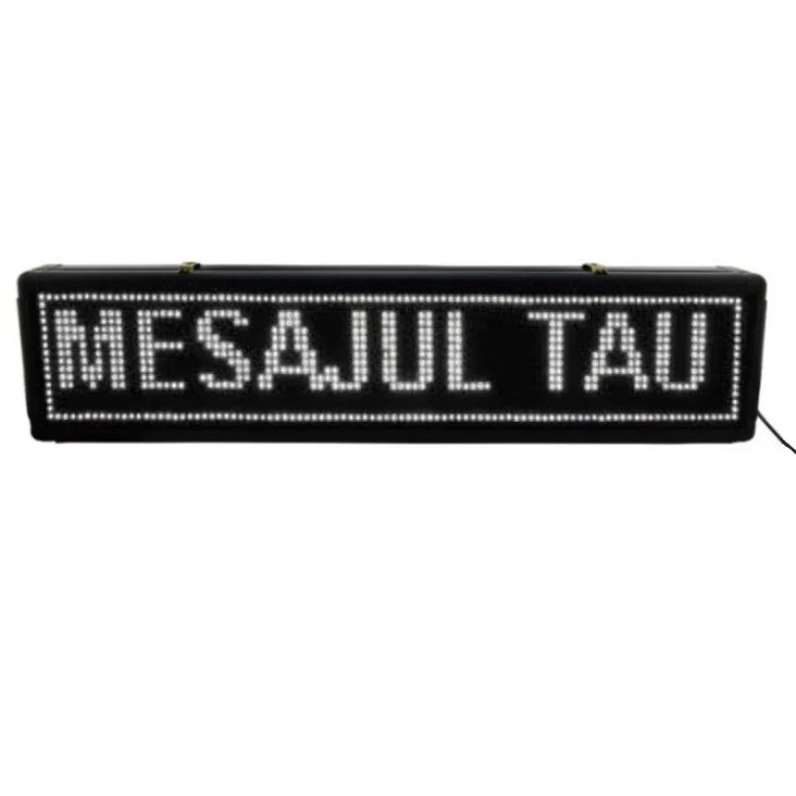 Reclamă luminoasă LED alb AT Performance, 100x40 cm, 3072 LED-uri, carcasă ABS, conectare USB, neagră
