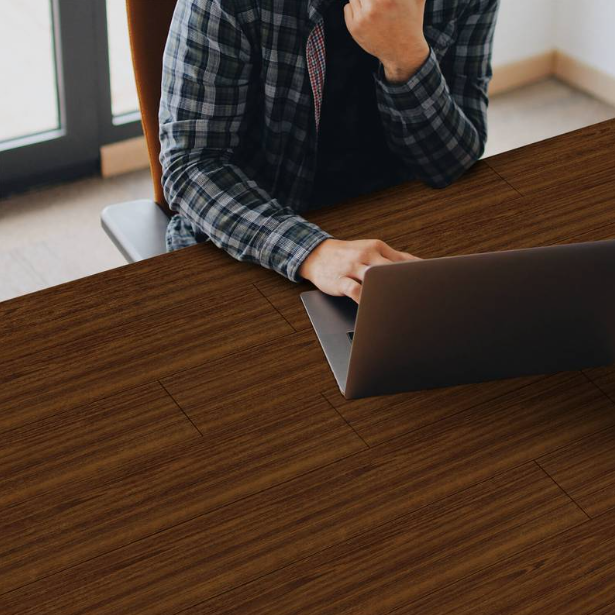 Set 10x Tapet top parchet, AT PERFORMANCE®, suprafata acoperire 1.8 mp, autoadeziv, waterproof, usor de montat, design modern, 30x60 cm, maro