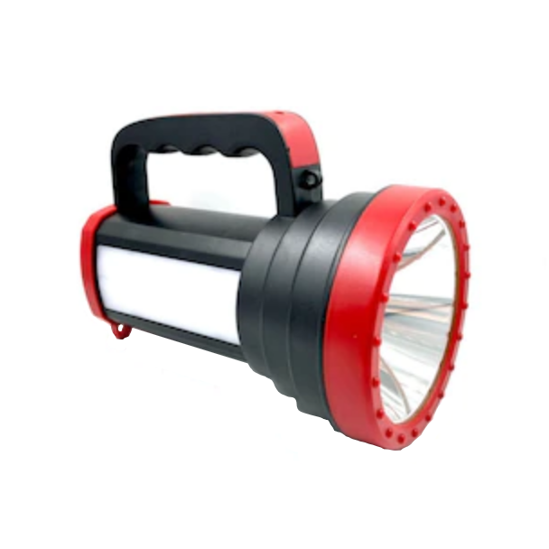 Lanternă LED Tusy Store TD-3900, 300 W, 3 trepte de intensitate, acumulator integrat, negru/roșu