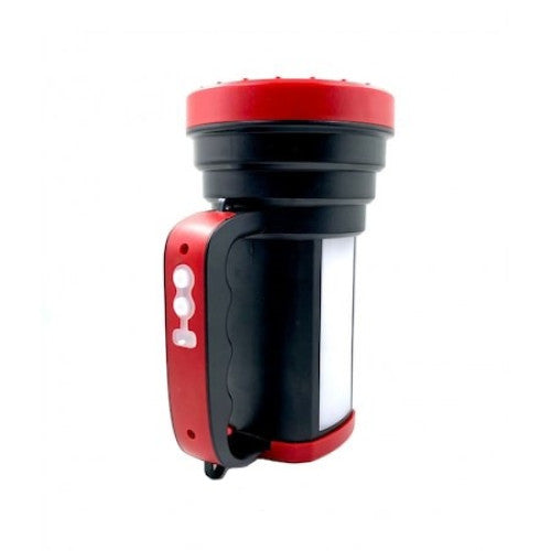 Lanternă LED Tusy Store TD-3900, 300 W, 3 trepte de intensitate, acumulator integrat, negru/roșu