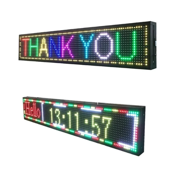 Reclamă luminoasă LED RGB AT Performance, 400x40 cm, 100.000 ore, carcasă ABS, text personalizat, neagră