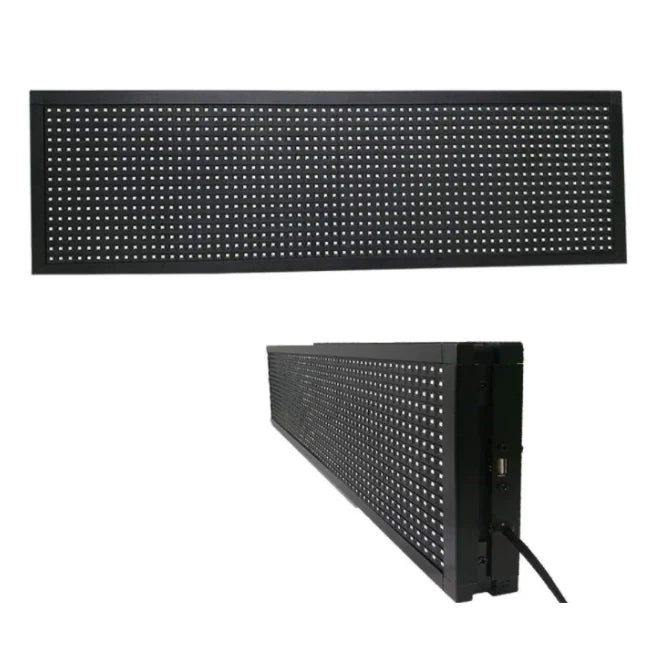 Reclamă luminoasă LED RGB AT Performance, 400x40 cm, 100.000 ore, carcasă ABS, text personalizat, neagră