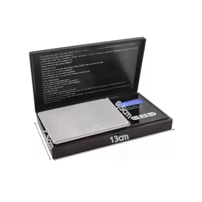 Cântar electronic de bijuterii AT Performance, 200 g, precizie 0,01 g, platformă inox, ecran LCD, negru
