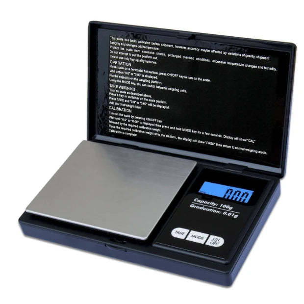 Cântar electronic de bijuterii AT Performance, 200 g, precizie 0,01 g, platformă inox, ecran LCD, negru