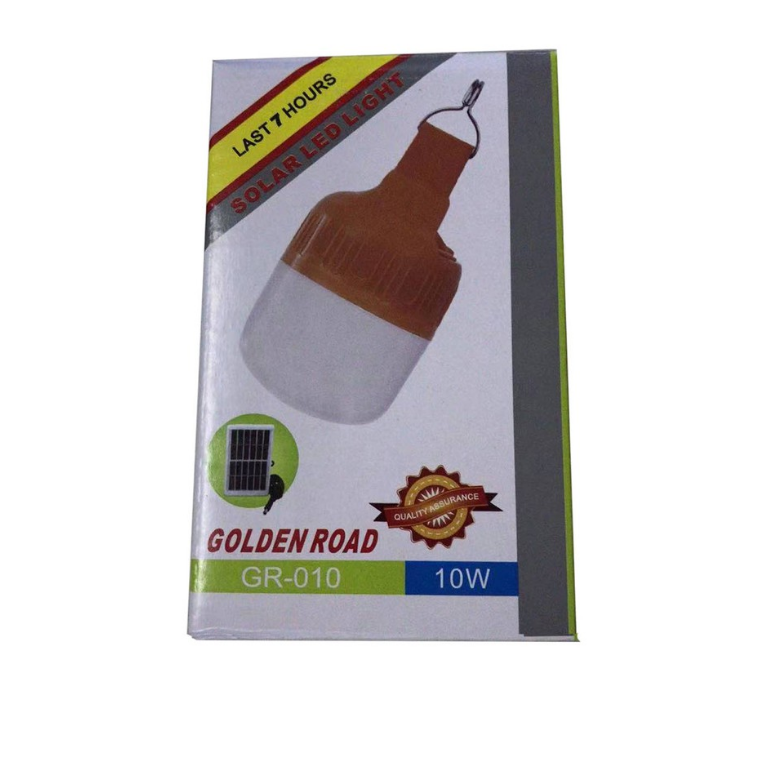 Bec LED solar 10 W Tusy Store, panou solar 6V, 20 LED SMD, 3 intensități, mod SOS, portocaliu