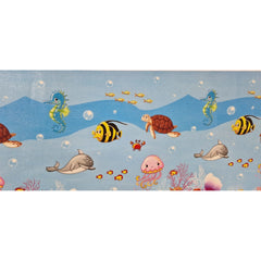 Rola Tapet 3D, autoadeziv/autocolant, AT PERFORMANCE®, spuma moale, design modern, pentru interior, usor de curatat, rezistent la apa, 68cmx2.8m, model acvatic, pesti