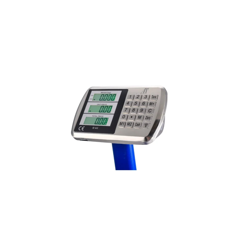 Cântar electronic cu platformă AT Performance, 350 kg, platan inox 40x50 cm, braț rabatabil, afișaj LCD