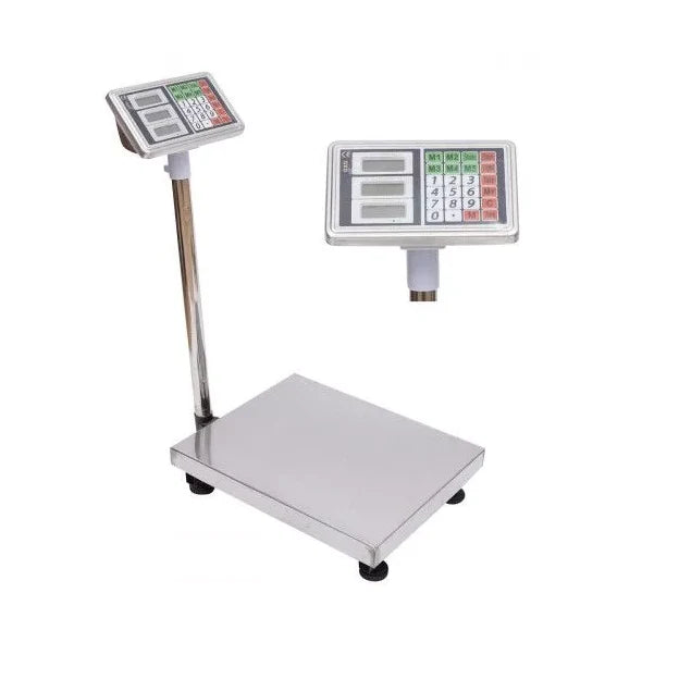 Cântar industrial cu platformă AT Performance, 1000 kg, platan 80x60 cm, tablă striată, autonomie 12 ore